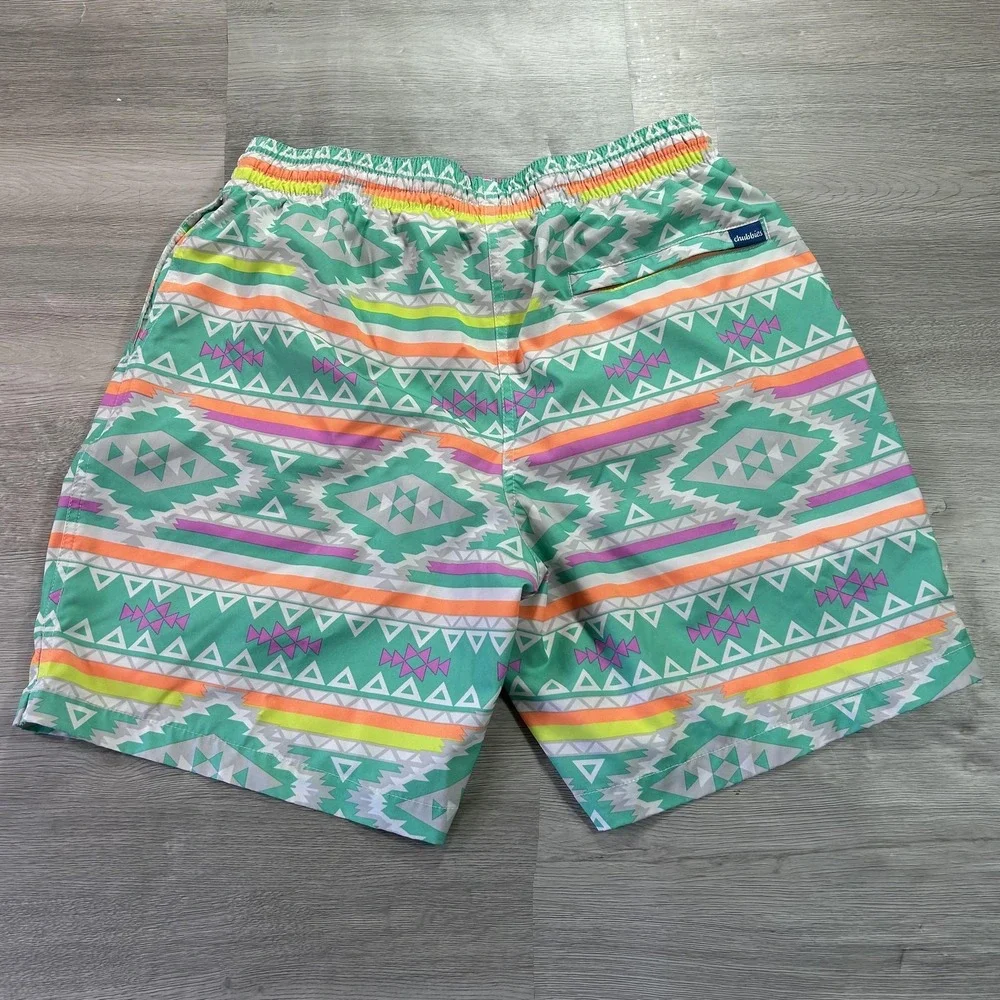 Chubbies Swim Trunks Shorts Mens Large Multicolor 7 Inseam Lined Drawstring‎